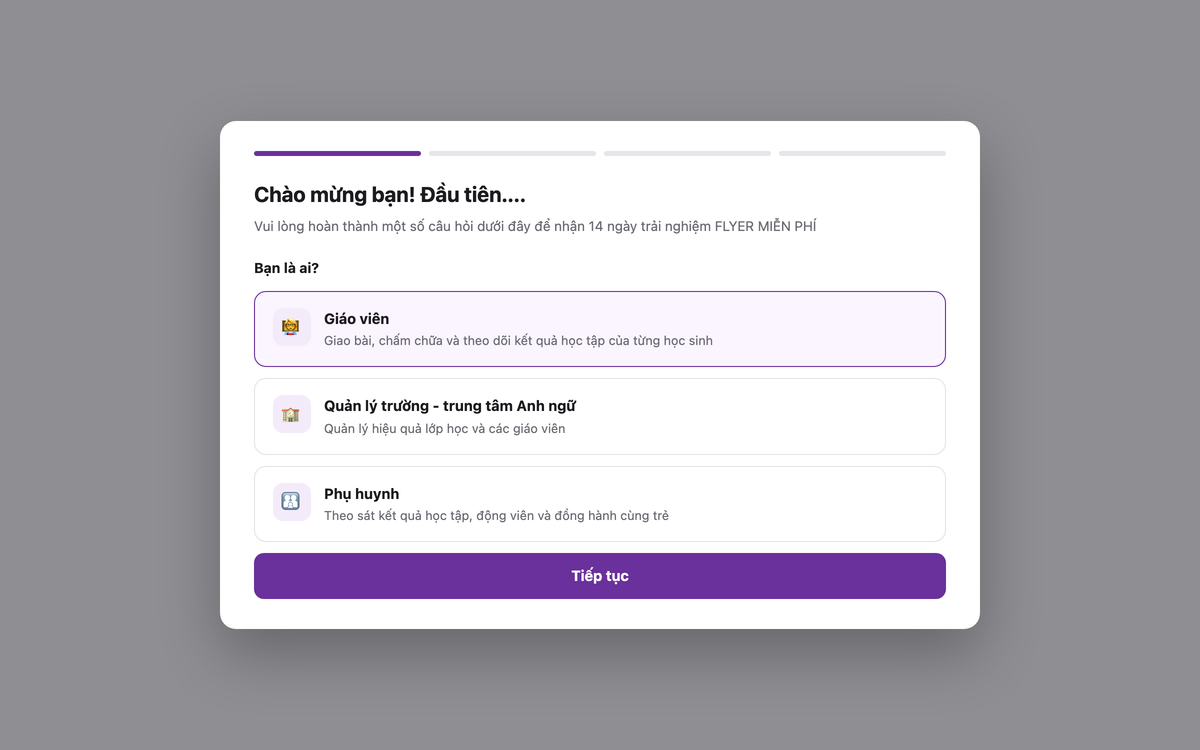 Bước 1 — chọn vai trò