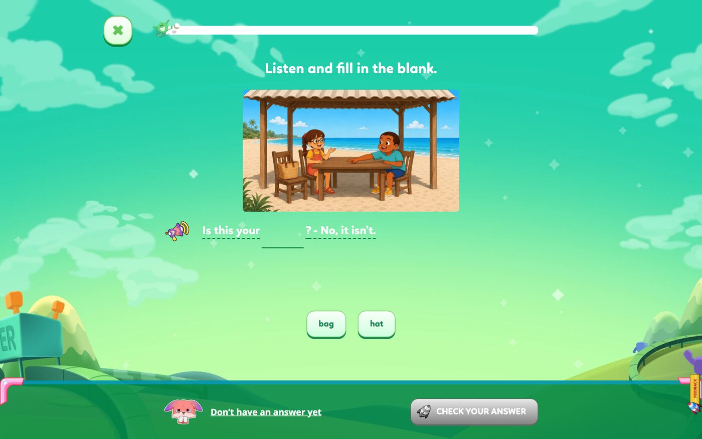 Nghe, nhìn ảnh và điền vào chỗ trống
