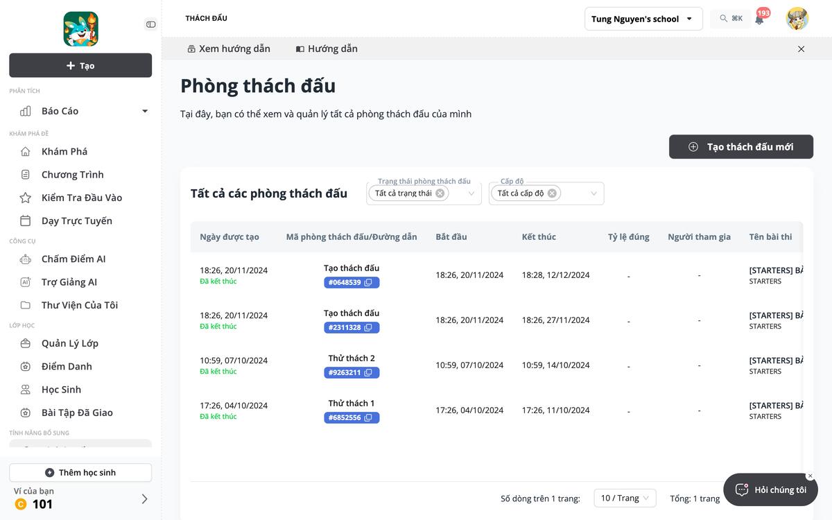 Thách đấu trên máy tính