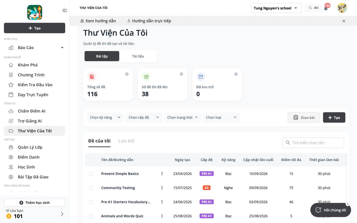 Thư viện của tôi trên máy tính