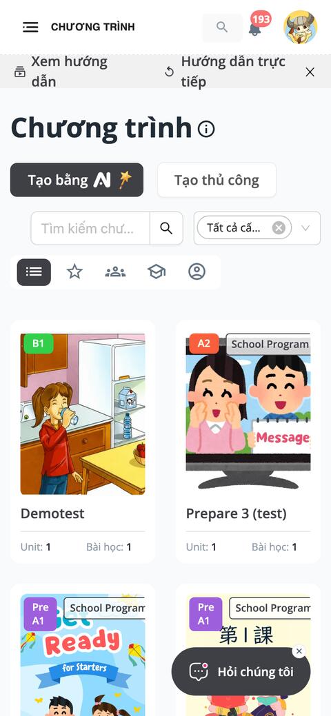 Chương trình trên điện thoại