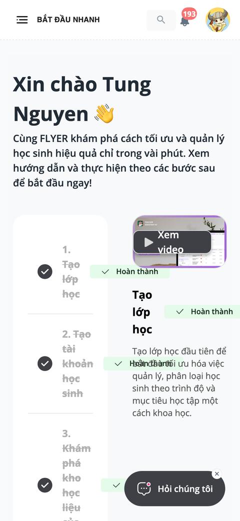 Bắt đầu nhanh trên điện thoại, bố cục vỡ