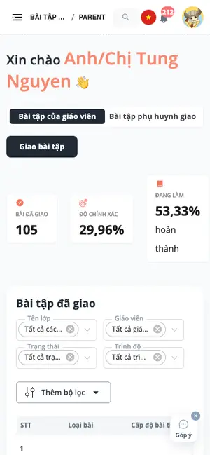 Bài tập đã giao
