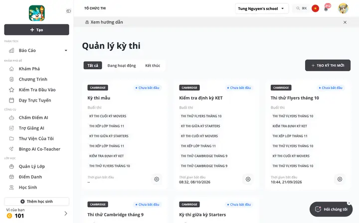 Quản lý kỳ thi