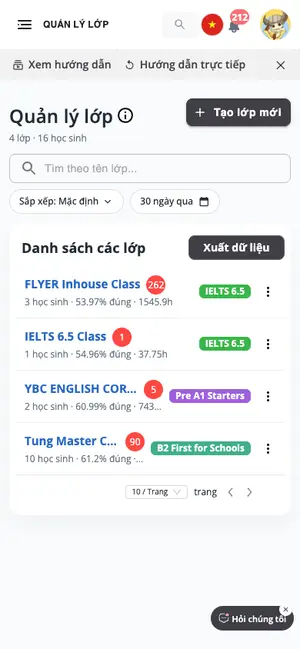 Quản lý lớp