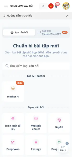 Chuẩn bị bài tập mới