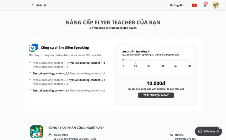 NÂNG CẤP FLYER TEACHER CỦA BẠN