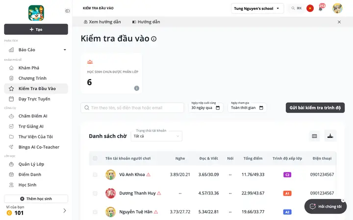Kiểm tra đầu vào