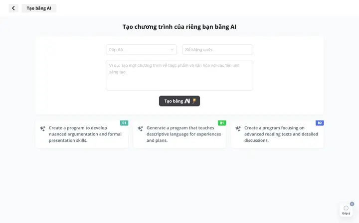Tạo chương trình của riêng bạn bằng AI