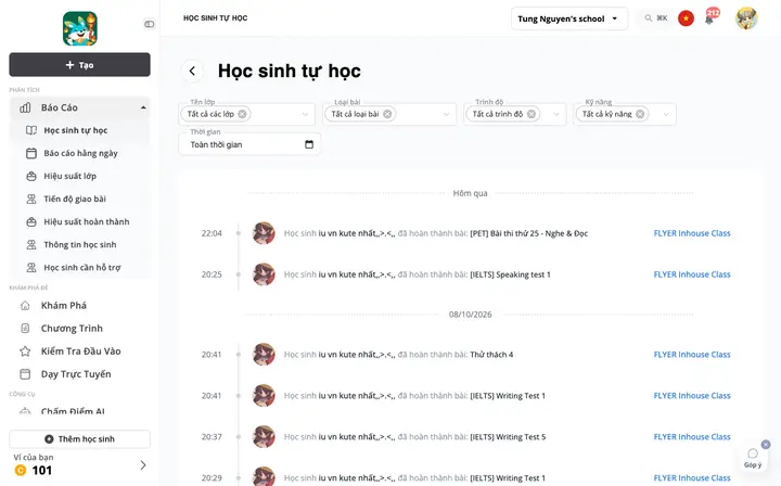 Học sinh tự học