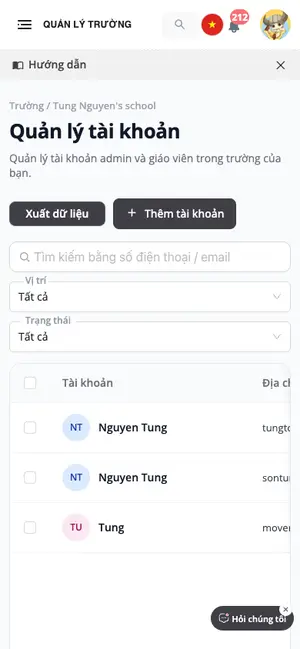 Quản lý tài khoản