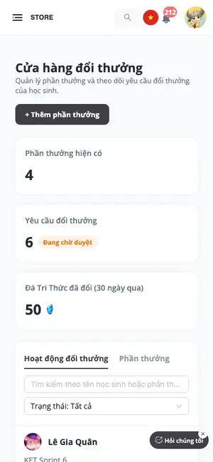 Cửa hàng đổi thưởng