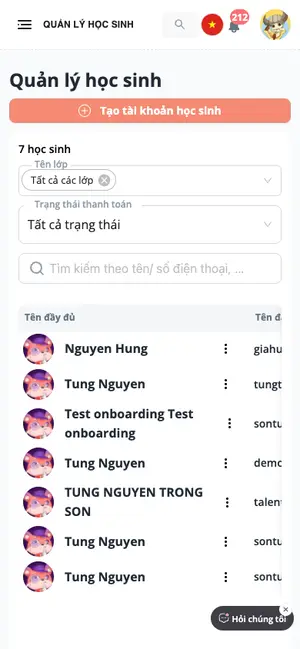 Quản lý học sinh