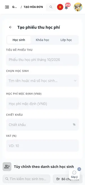 Quản lý học phí